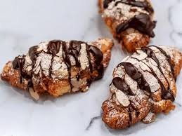 Chocolate Drizzled Croissant